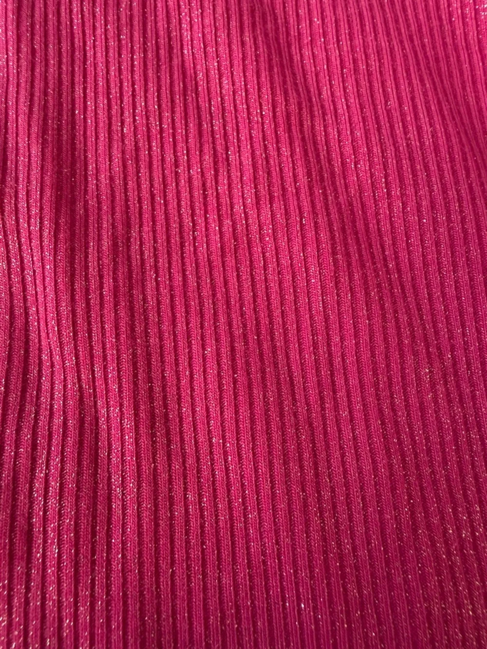 NWT SKIMS Fuchsia Foil Shimmer Maxi Dress 2X Ribbed Bodycon Stretch Glam